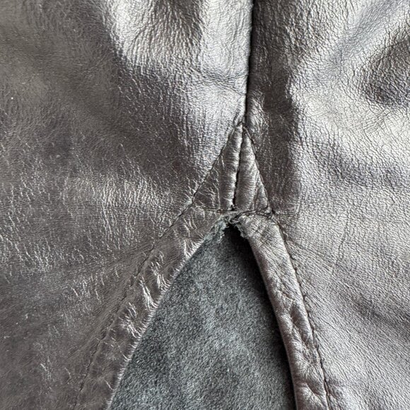 Vintage Smart Set Black Leather Skirt - Picture 5 of 5